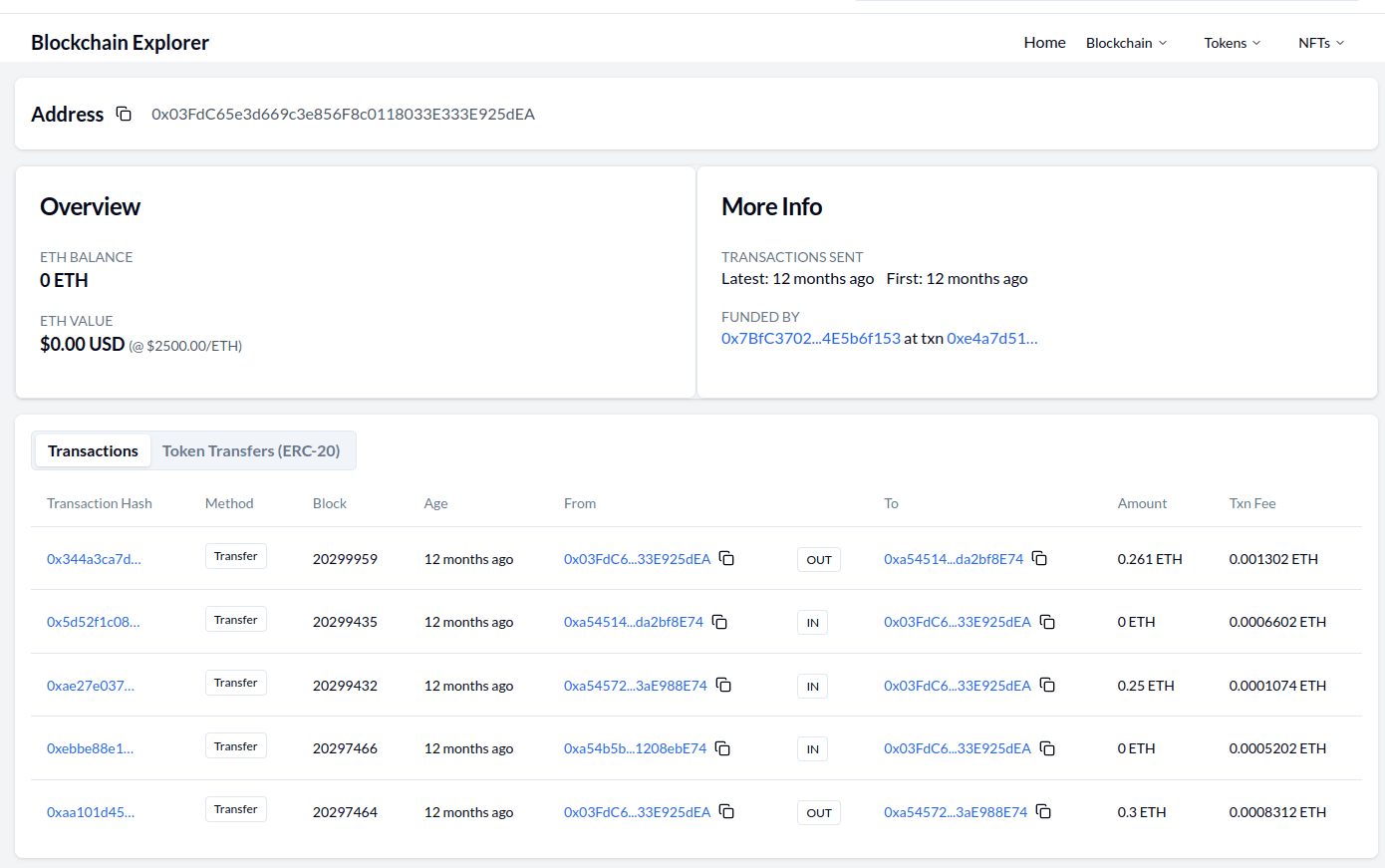 Block Explorer Example